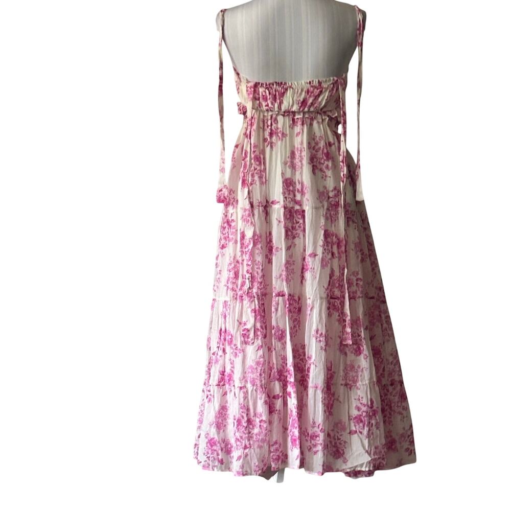 AQUA pink & cream Maxi Dree Toile Print Size s